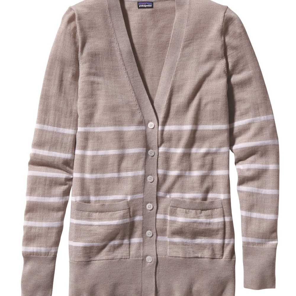 Patagonia stripe lightweight wool cardigan - Picture 2 of 6